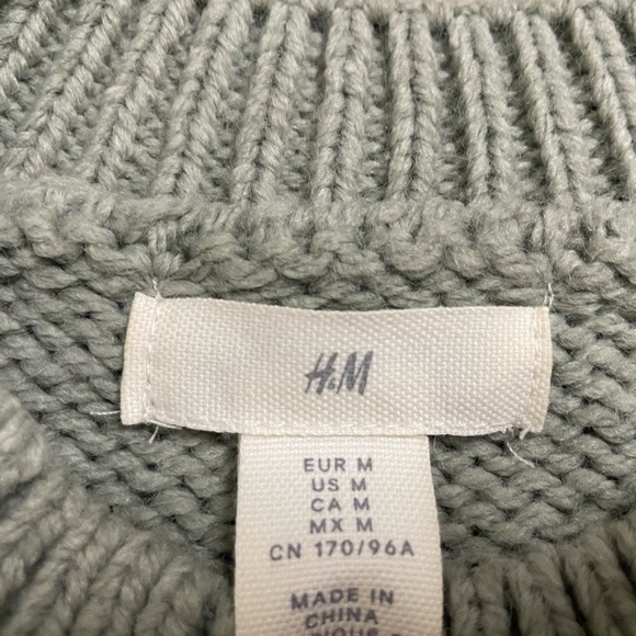 SOLD! 2 Sage Knit Sweaters (H&M + Uniqlo) - Women’s Medium - Picture 2 of 4